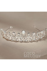 Alloy Tiaras with Rhinestone and Opal CH0271 - COCOMELODY