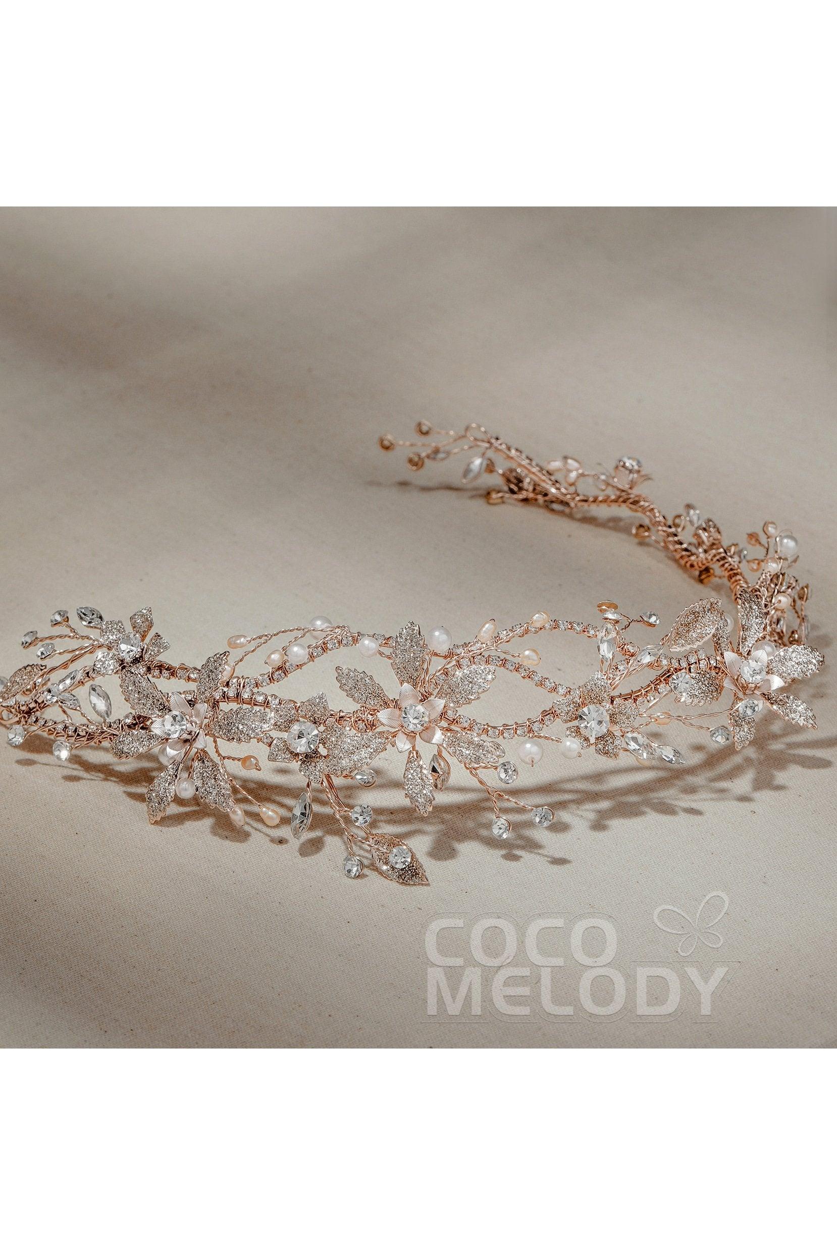 Alloy Headpieces with Pearl and Rhinestone CH0273 - COCOMELODY