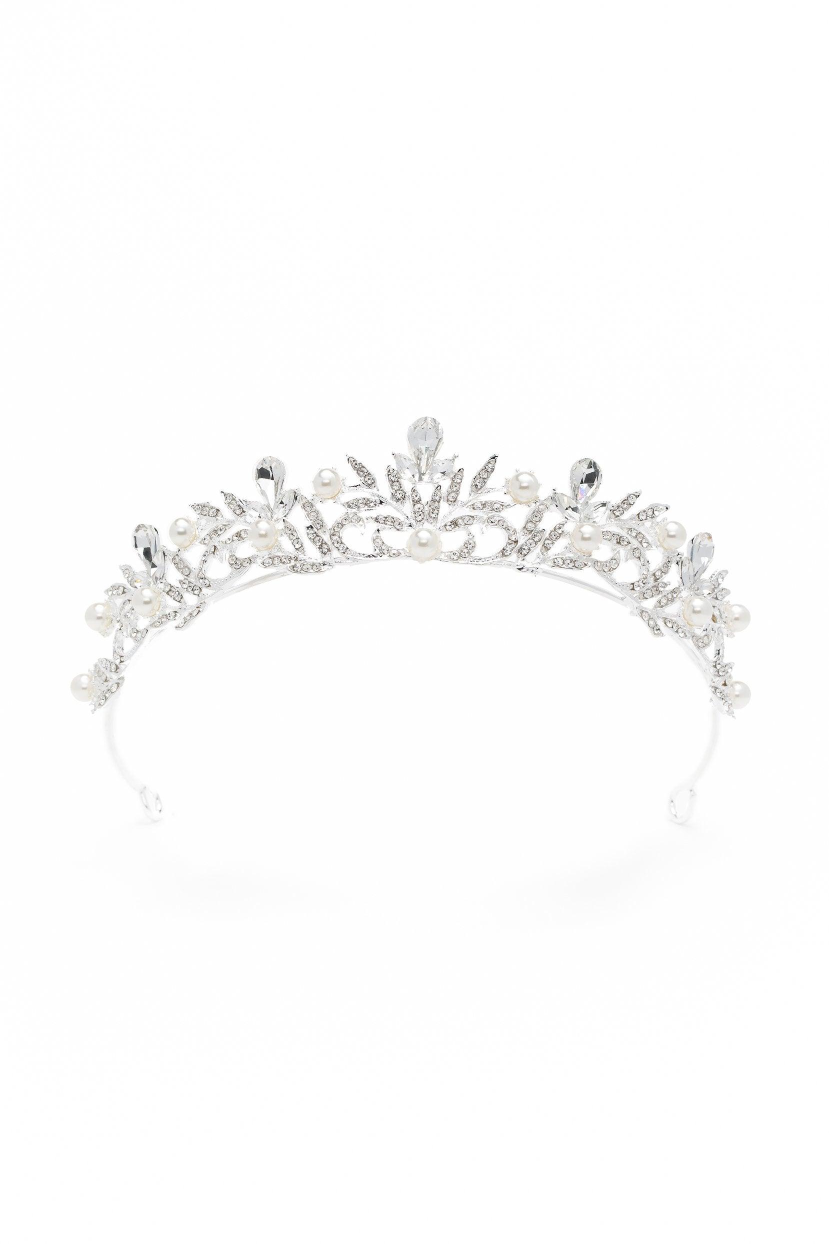 Alloy Tiaras with Imitation Pearl Rhinestone CH0354 - COCOMELODY