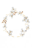 Alloy Headbands with Pearls Flower CH0377 - COCOMELODY