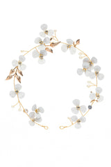Alloy Headbands with Pearls Flower CH0377 - COCOMELODY