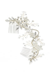 Alloy Hair Combs with Pearl Rhinestone CH0378 - COCOMELODY