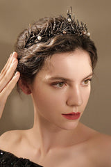 Alloy Tiaras with Imitation Pearl Rhinestone CH0392 - COCOMELODY