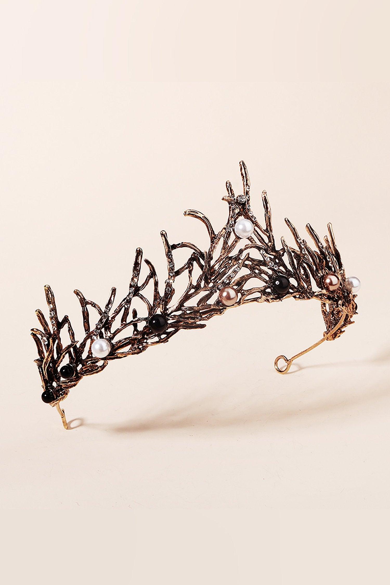 Alloy Tiaras with Imitation Pearl Rhinestone CH0392 - COCOMELODY