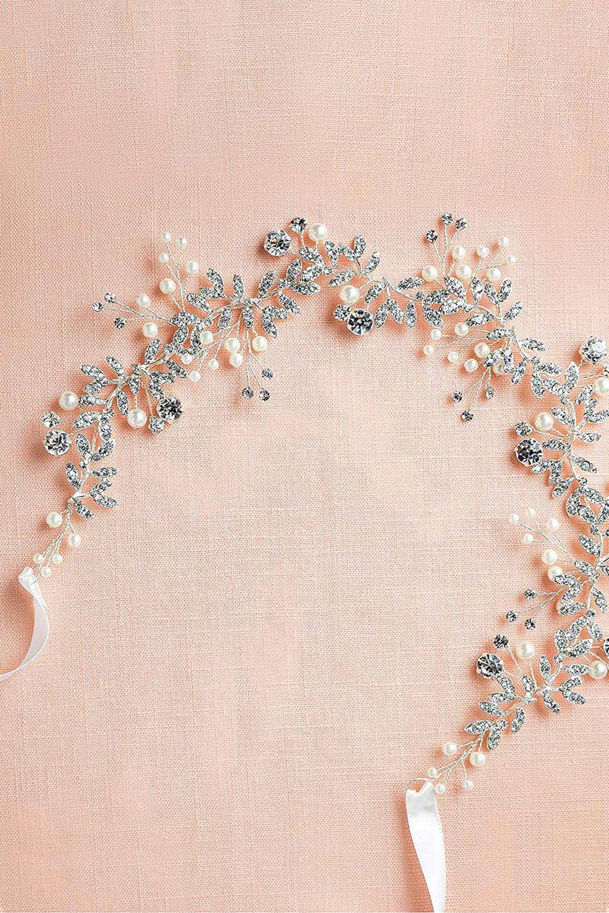 Alloy Headbands with Rhinestone Pearls CH0406 - COCOMELODY