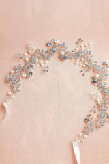 Alloy Headbands with Rhinestone Pearls CH0406 - COCOMELODY