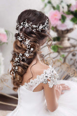 Alloy Headbands with Pearls CH0407 - COCOMELODY