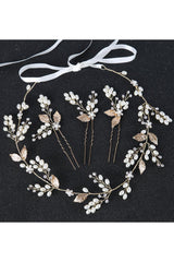 Alloy Headbands with Rhinestone Pearls CH0411 - COCOMELODY