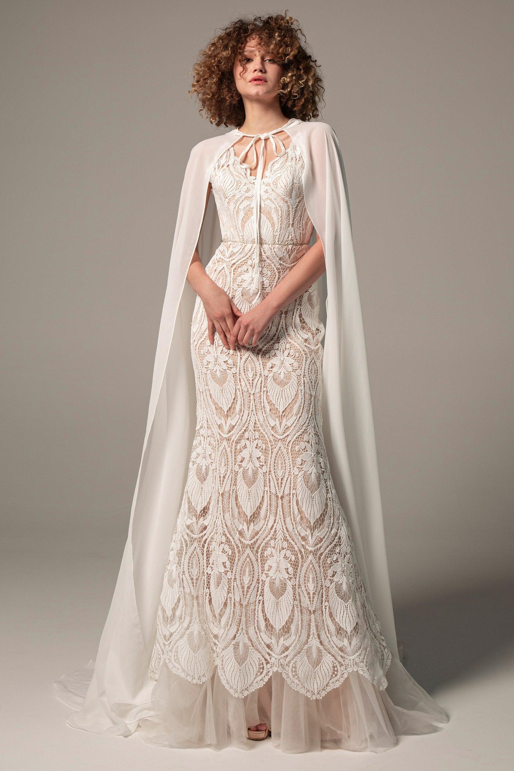 Queenly Chiffon Wedding Wrap CJ0070 - COCOMELODY
