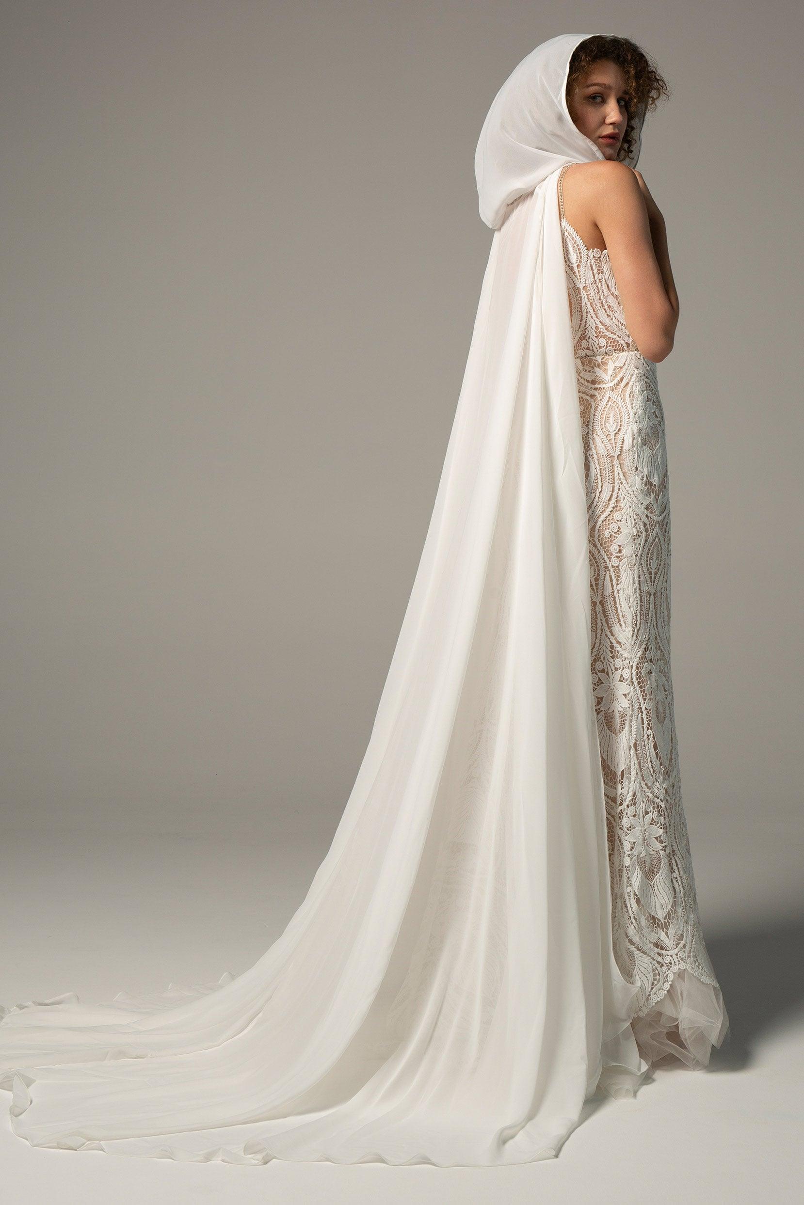 Queenly Chiffon Wedding Wrap CJ0070 - COCOMELODY