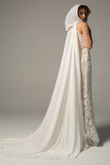 Queenly Chiffon Wedding Wrap CJ0070 - COCOMELODY