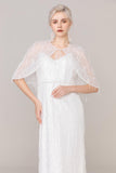 Sequined Lace Wedding Wrap CJ0091 - COCOMELODY