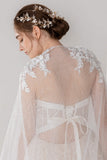 Elegant Tulle Wedding Wrap with Appliques CJ0093 - COCOMELODY