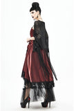 Black Lace Wedding Shawl with Tassel CJ0095 - COCOMELODY