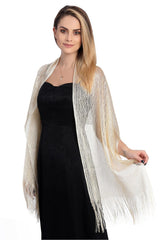 Polyester Shawl with Tassels CJ0102 - COCOMELODY