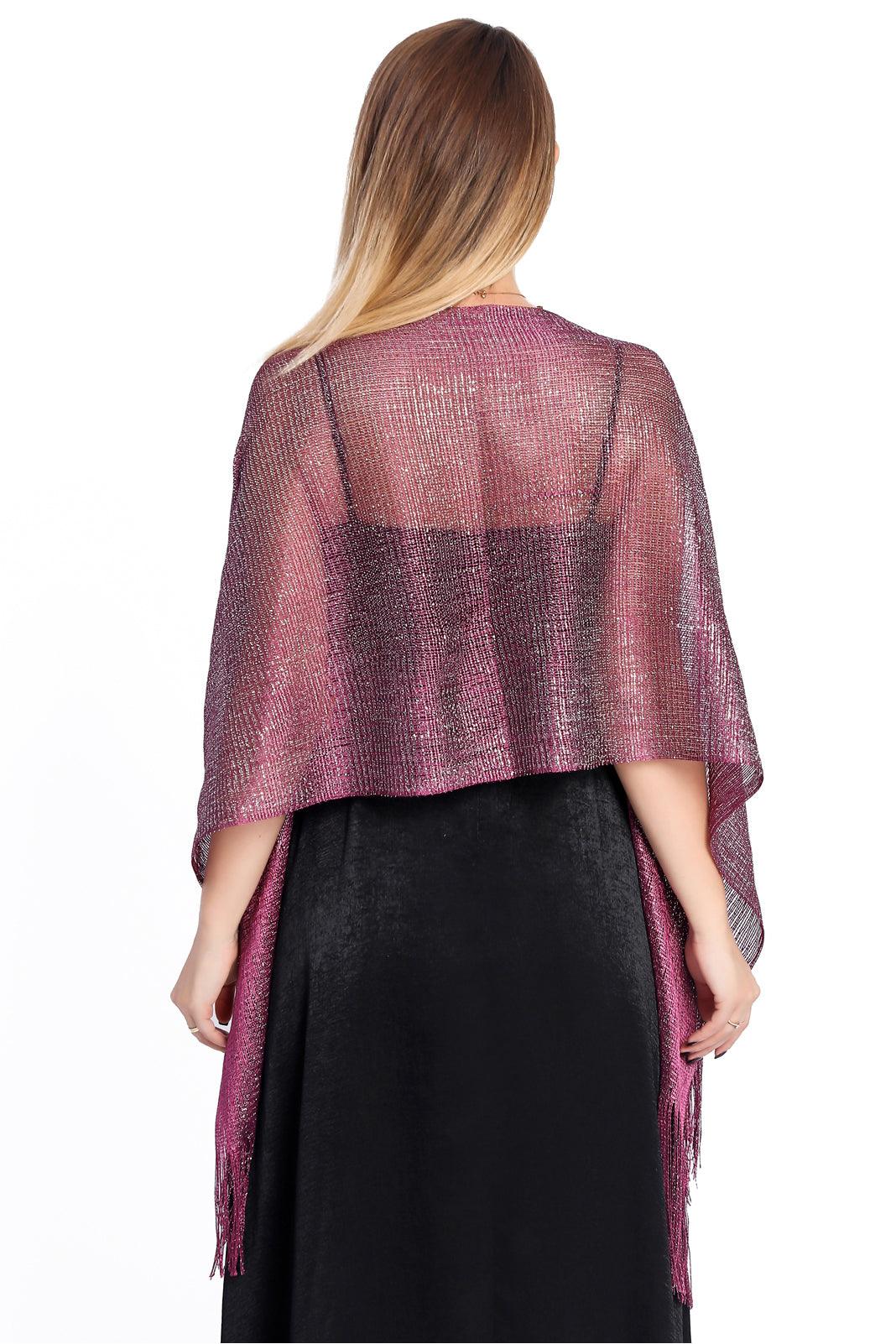 Polyester Shawl with Tassels CJ0102 - COCOMELODY