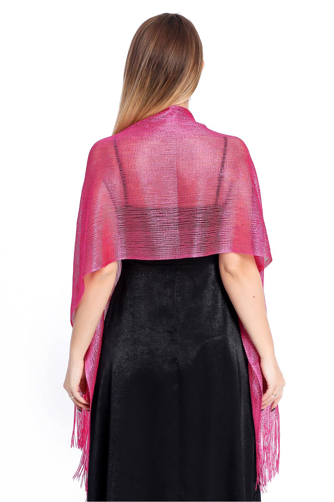 Polyester Shawl with Tassels CJ0102 - COCOMELODY