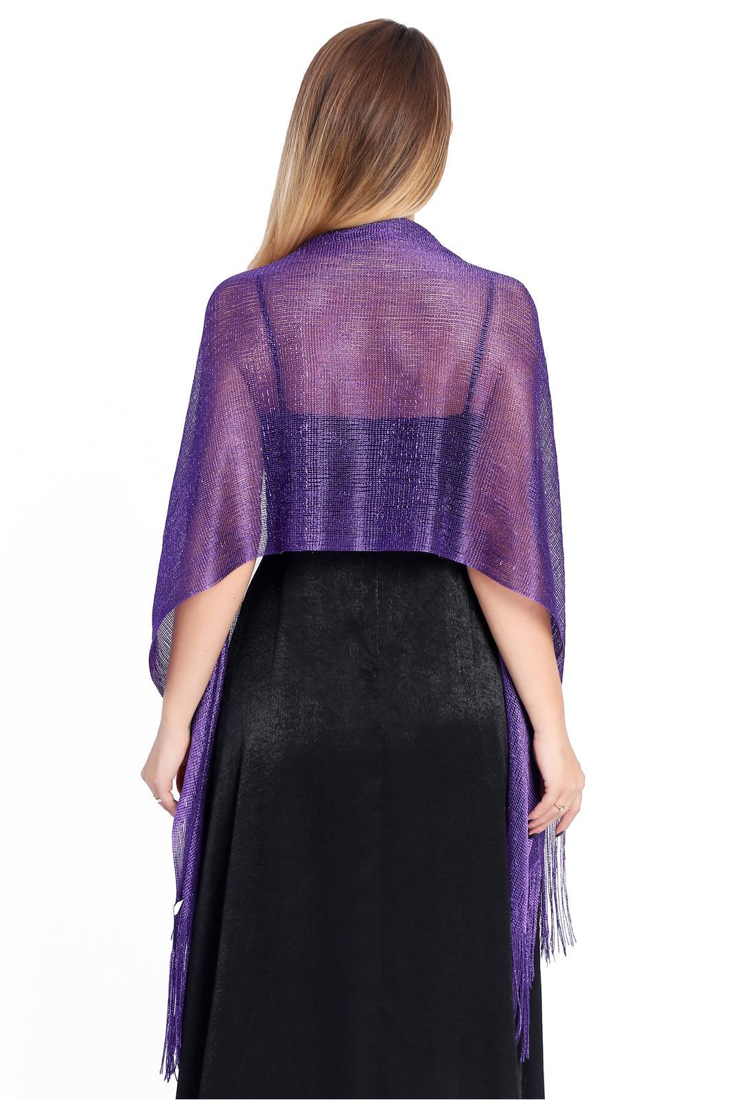 Polyester Shawl with Tassels CJ0102 - COCOMELODY