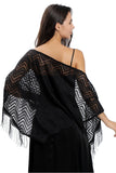Lace Shawl with Tassels CJ0113 - COCOMELODY