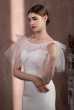 Tulle Shawl with Beading CJ0116 - COCOMELODY
