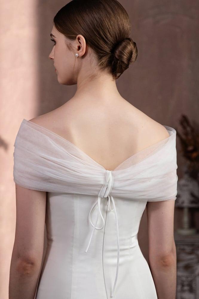 Tulle Shawl with Clasp CJ0117 - COCOMELODY