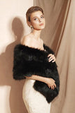 Faux Fur Shawl with CJ0124 - COCOMELODY