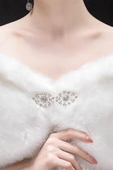 Faux Fur Shawl with Clasp CJ0126 - COCOMELODY