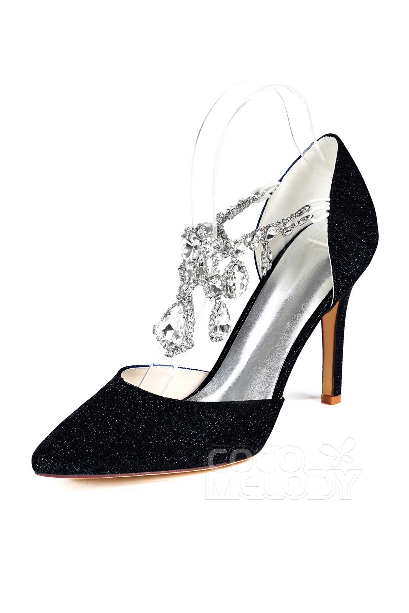 Stiletto Heel Sparkling Heels Dress Shoes CK0065 - COCOMELODY