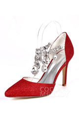 Stiletto Heel Sparkling Heels Dress Shoes CK0065 - COCOMELODY
