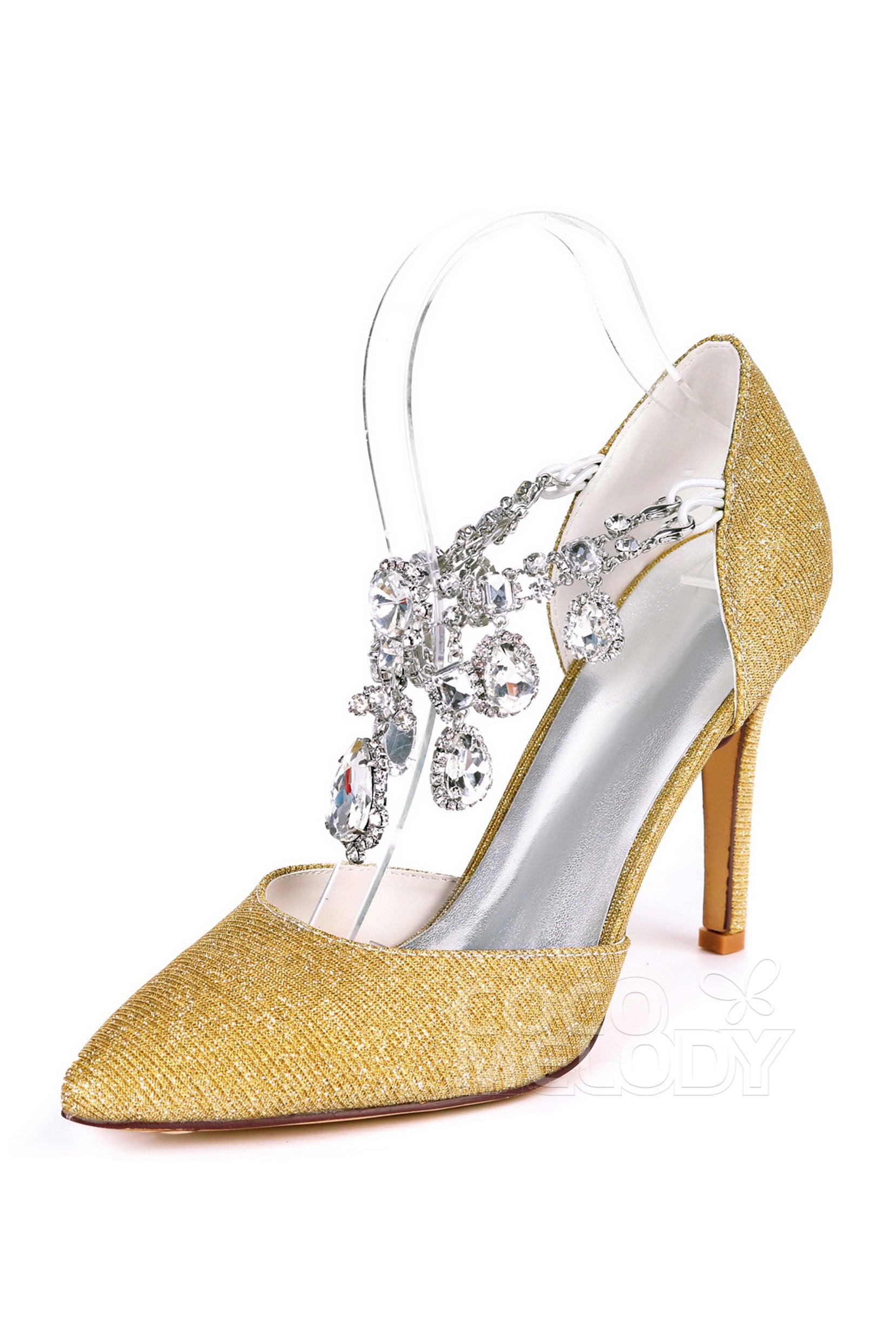 Stiletto Heel Sparkling Heels Dress Shoes CK0065 - COCOMELODY