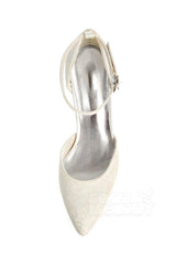 Stiletto Heel Lace Heels Bridal Shoes CK0068 - COCOMELODY