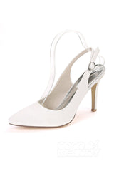 Stiletto Heel Sparkling Sling Back Dress shoes CK0070 - COCOMELODY
