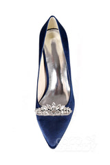 Low Heel Silk-Like Pointed Toe Wedding shoes CK0072 - COCOMELODY