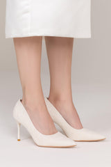 Stiletto Heel Lace Pointed Toe Bridal Shoes CK0102 - COCOMELODY