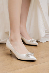 Stiletto Heel 5cm Satin Heels Bridal Shoes CK0109 - COCOMELODY