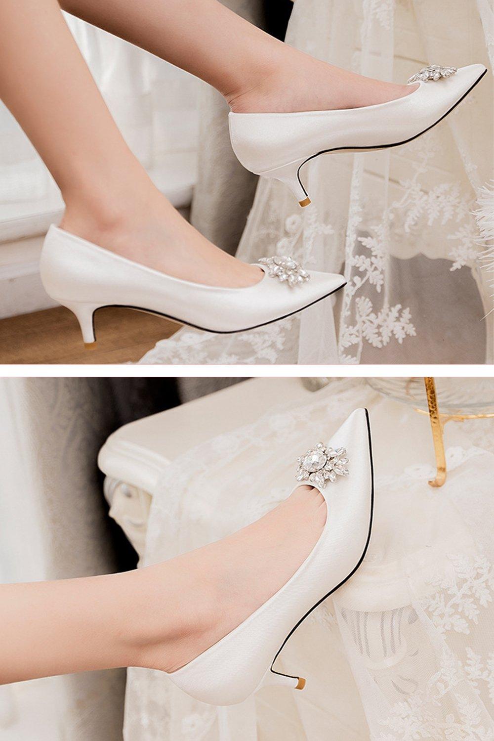 Stiletto Heel 5cm Satin Heels Bridal Shoes CK0109 - COCOMELODY