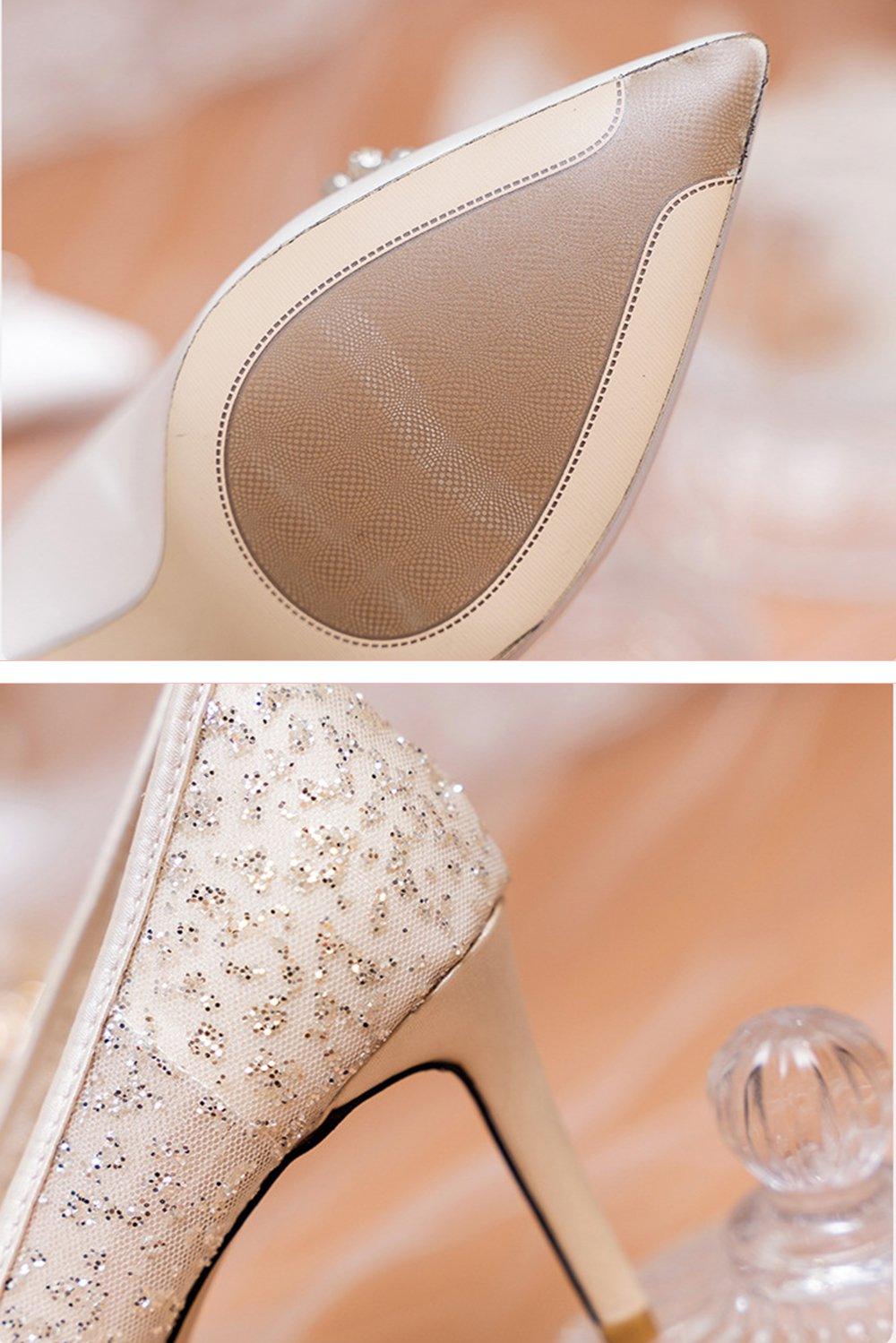 Stiletto Heel 8cm Tulle Heels Bridal Shoes CK0121 - COCOMELODY