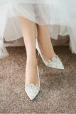 Stiletto Heel 9cm Satin Heels Bridal Shoes CK0128 - COCOMELODY