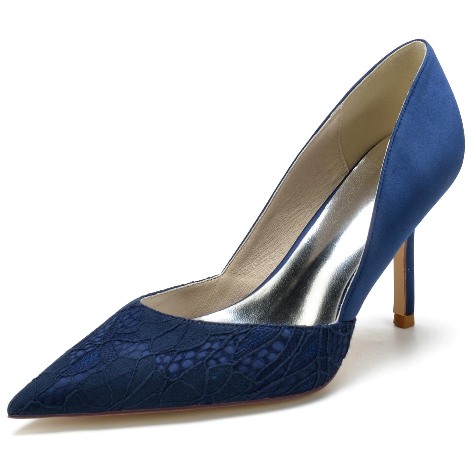 Stiletto Heel 8.5cm Silk-Like Lace Shoes CK0132 - COCOMELODY