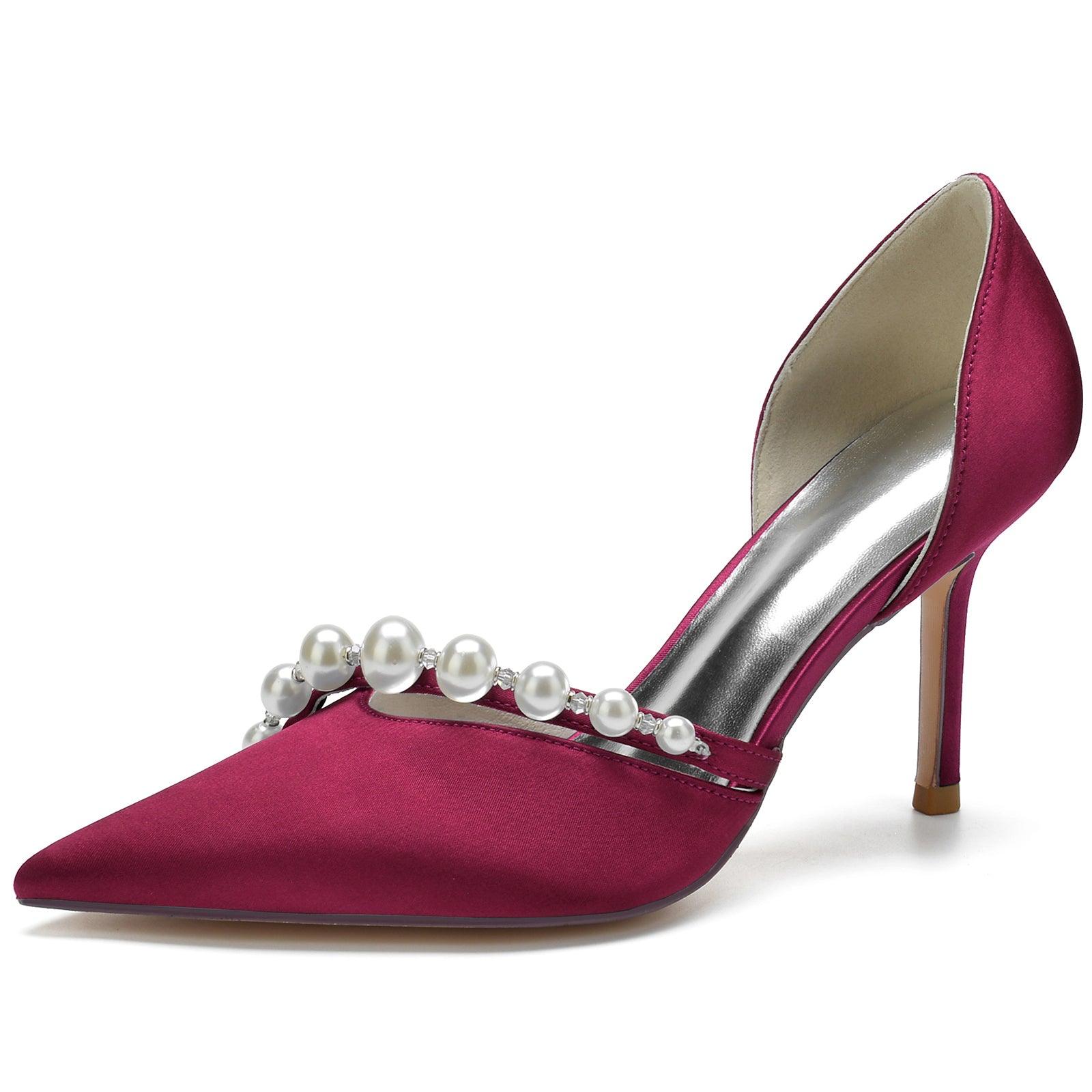 Stiletto Heel 8.5cm Silk-Like Shoes CK0134 - COCOMELODY