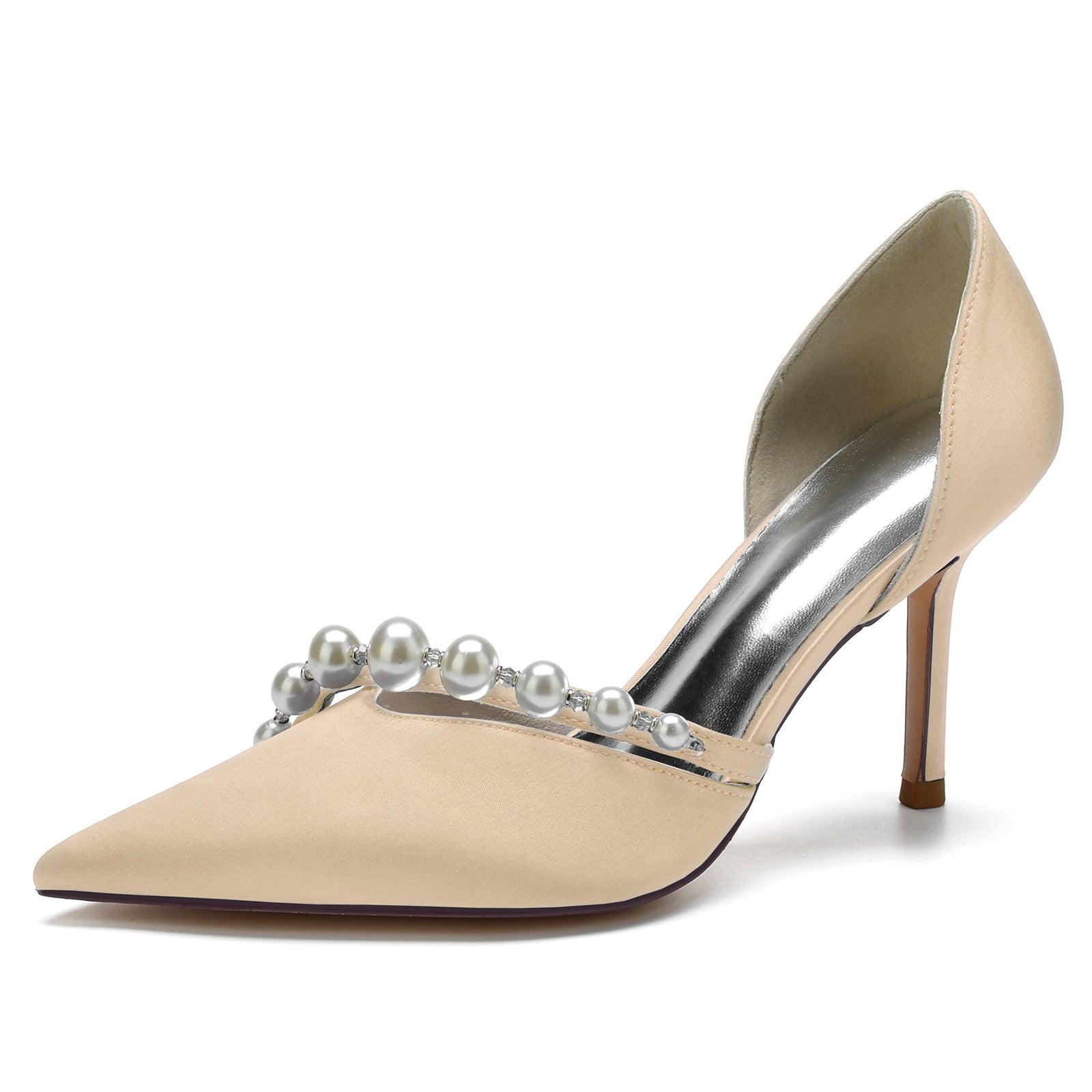 Stiletto Heel 8.5cm Silk-Like Shoes CK0134 - COCOMELODY