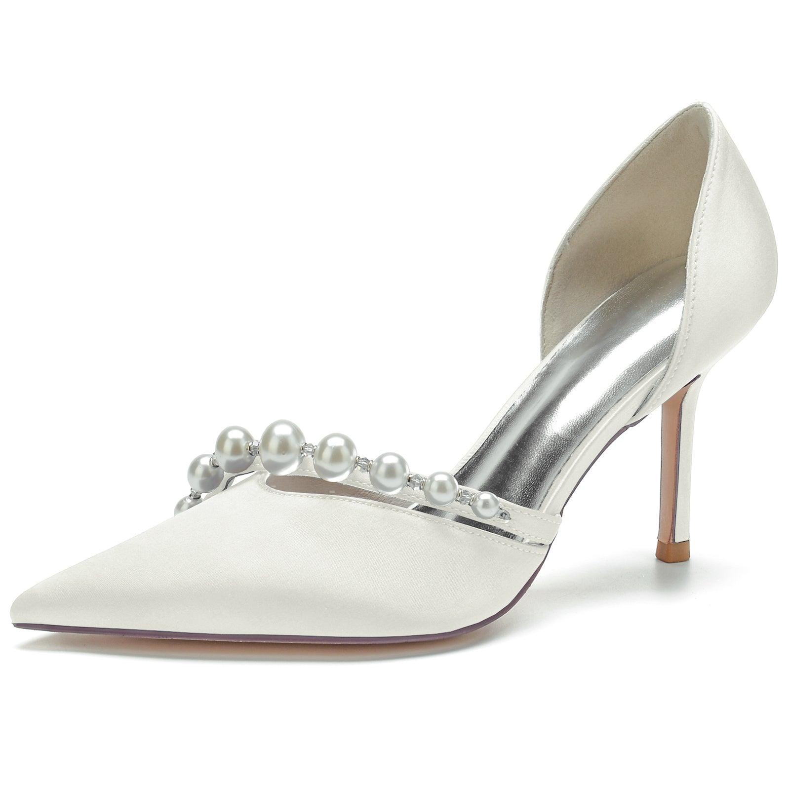 Stiletto Heel 8.5cm Silk-Like Shoes CK0134 - COCOMELODY
