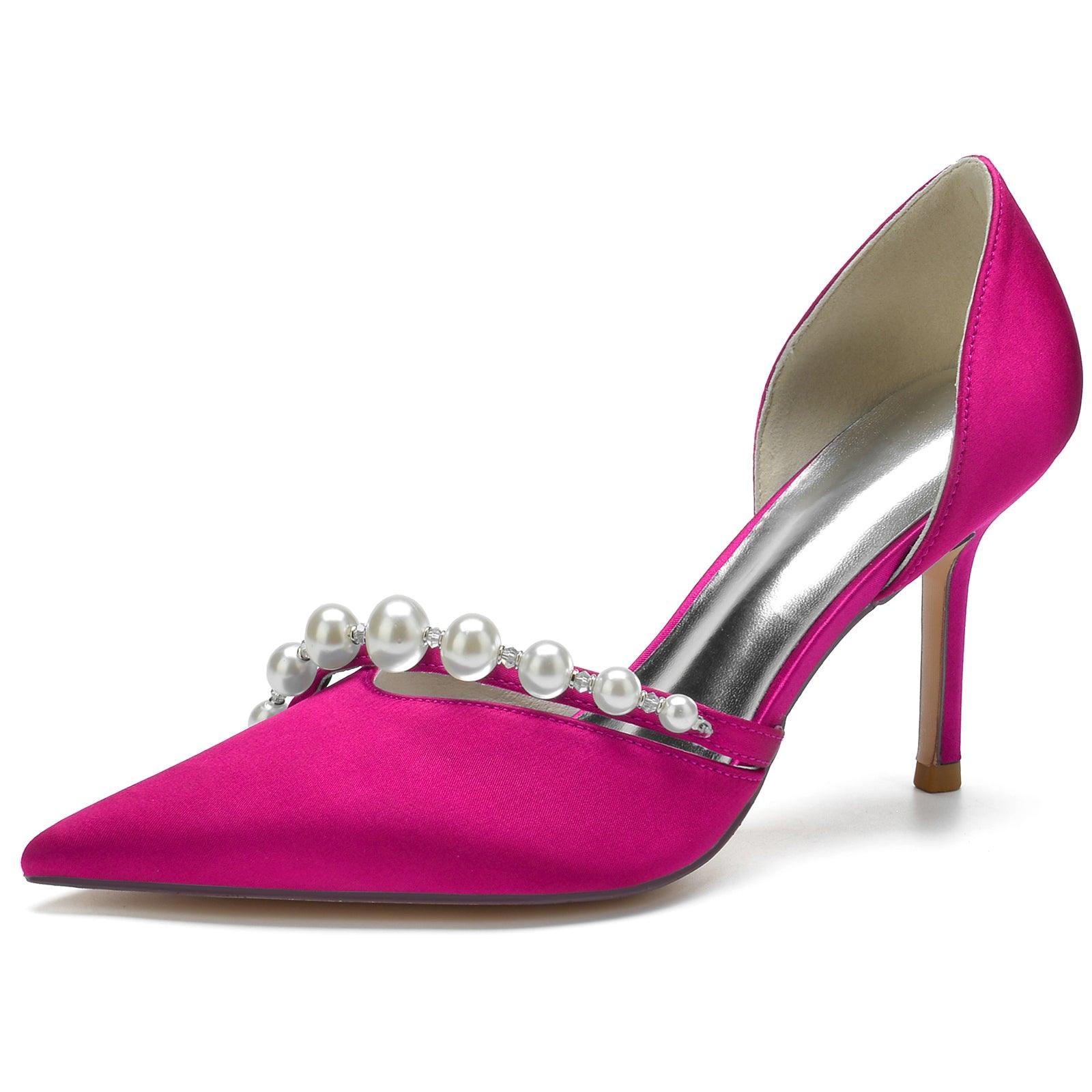 Stiletto Heel 8.5cm Silk-Like Shoes CK0134 - COCOMELODY