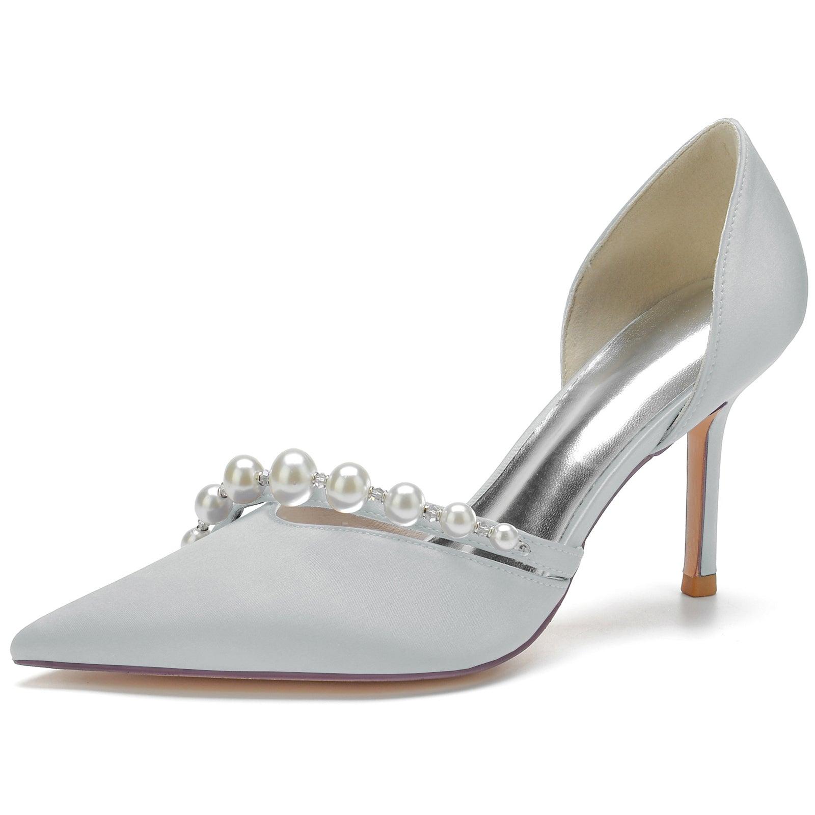 Stiletto Heel 8.5cm Silk-Like Shoes CK0134 - COCOMELODY