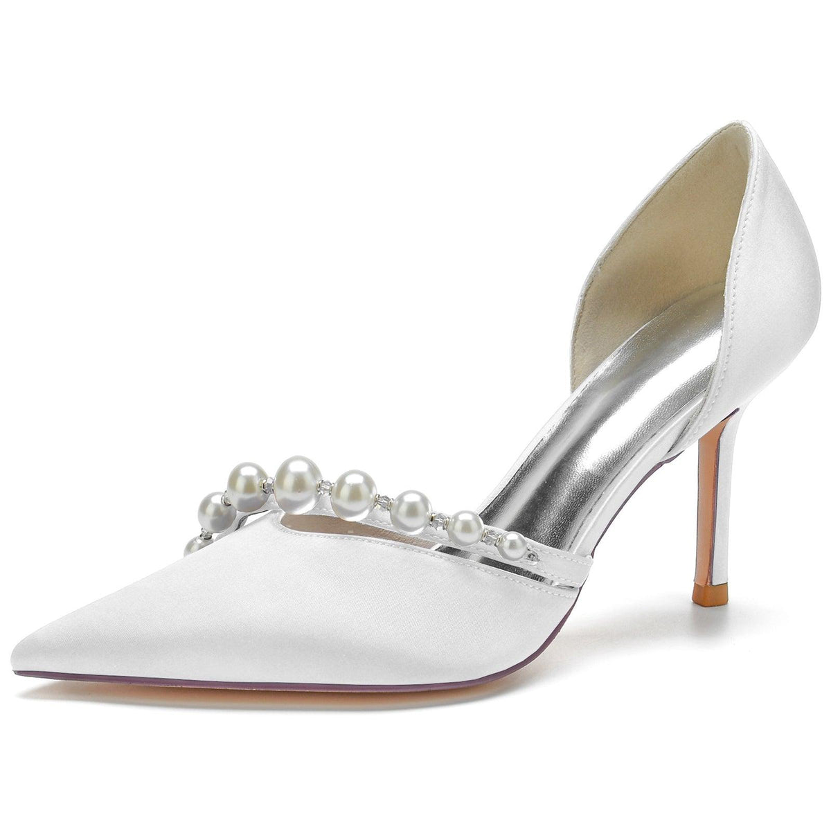 Stiletto Heel 8.5cm Silk-Like Shoes CK0134 - COCOMELODY