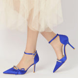 Stiletto Heel 8.5cm Silk-Like Shoes CK0135 - COCOMELODY