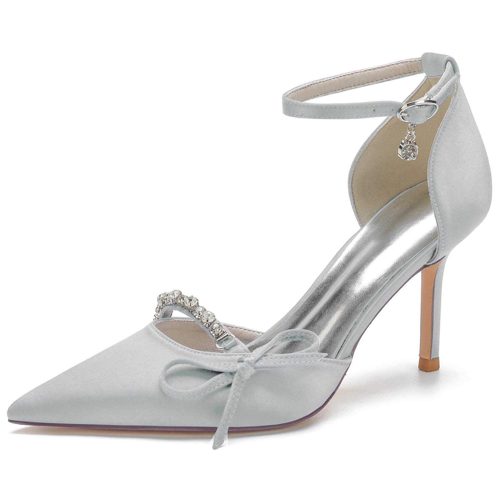Stiletto Heel 8.5cm Silk-Like Shoes CK0135 - COCOMELODY