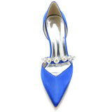Stiletto Heel 8.5cm Silk-Like Shoes CK0136 - COCOMELODY