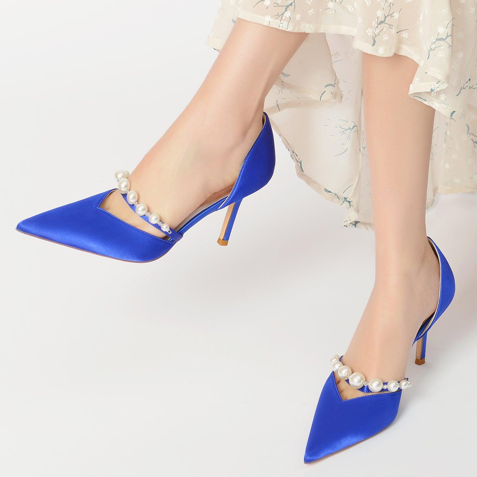 Stiletto Heel 8.5cm Silk-Like Shoes CK0136 - COCOMELODY