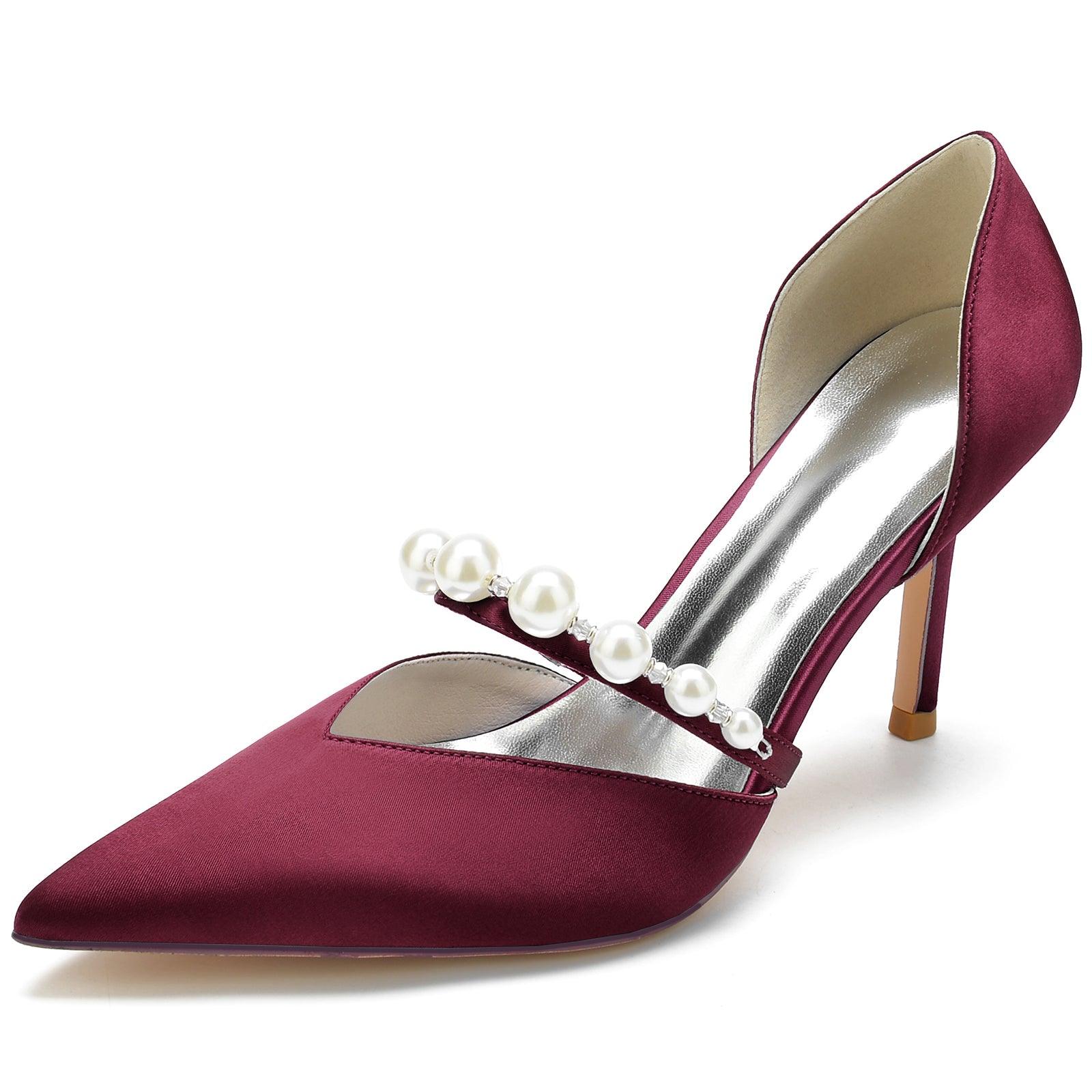 Stiletto Heel 8.5cm Silk-Like Shoes CK0136 - COCOMELODY